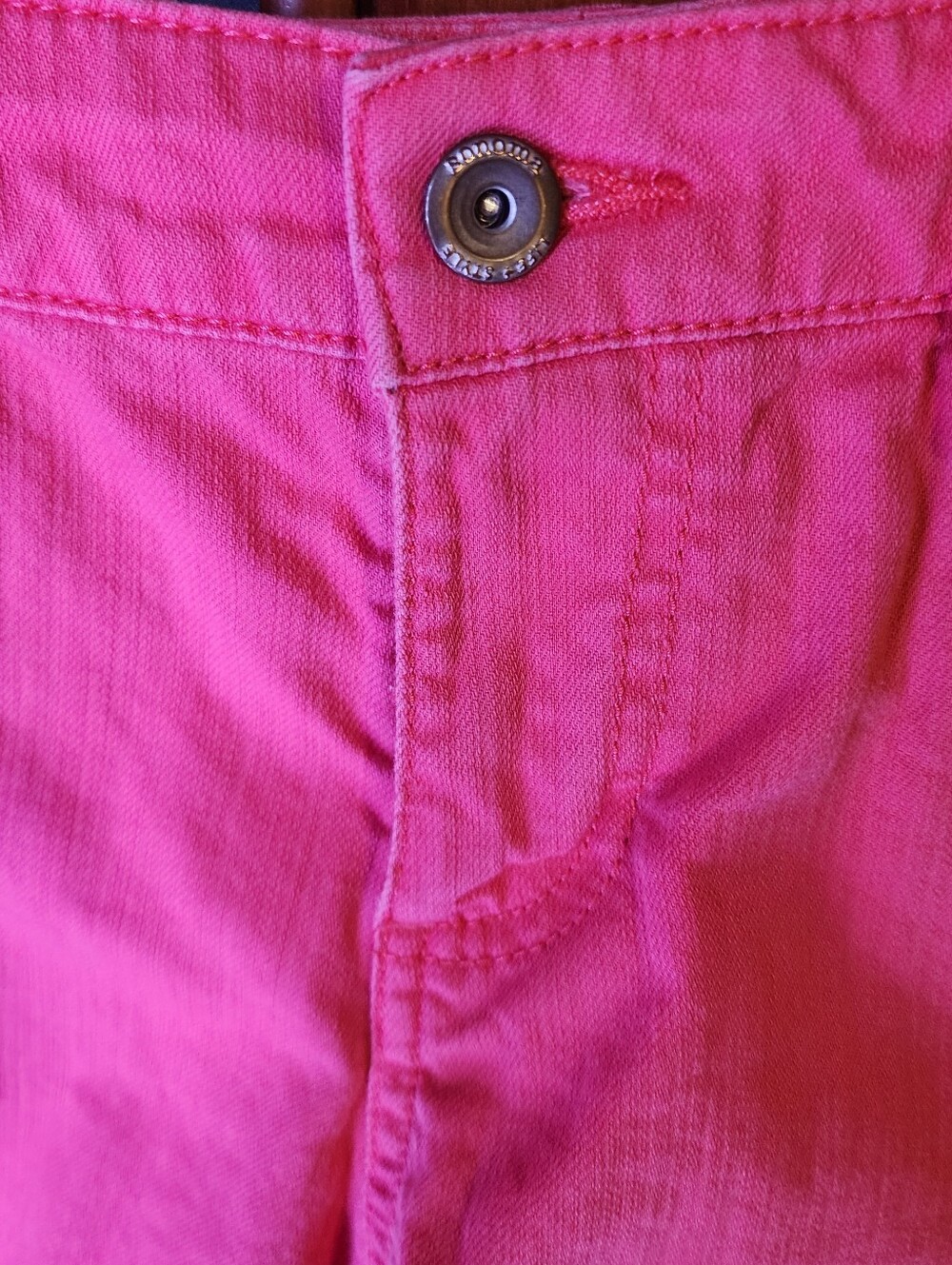 Sonoma Bright Coral Pink Denim Jean Shorts - Picture 2 of 8